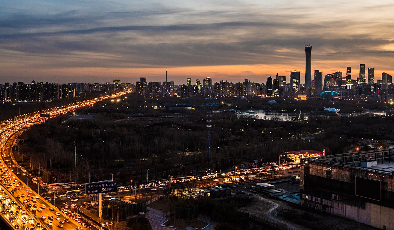 Beijing skyline at dusk