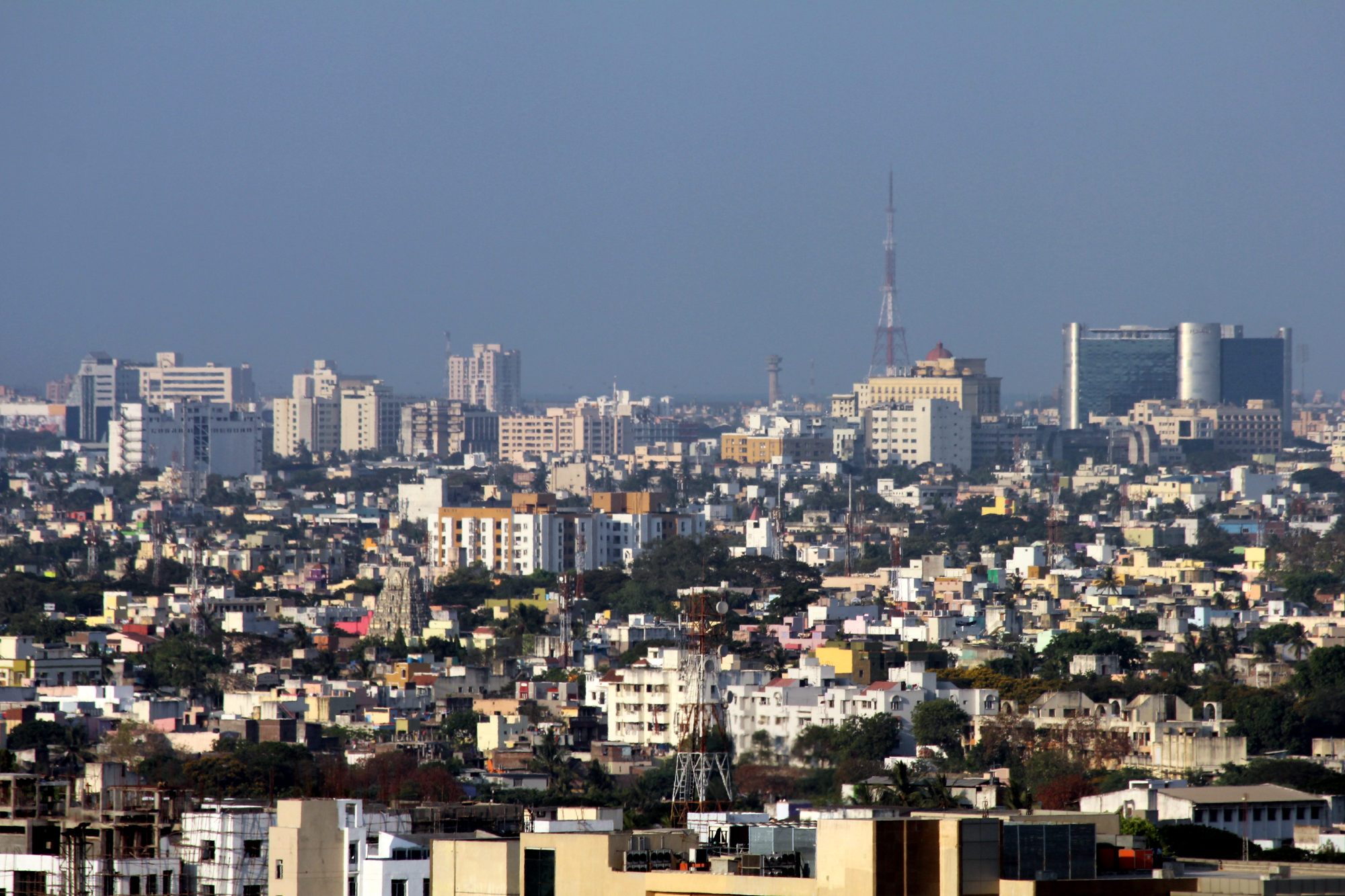 Chennai city skyline, Tamil Nadu, India