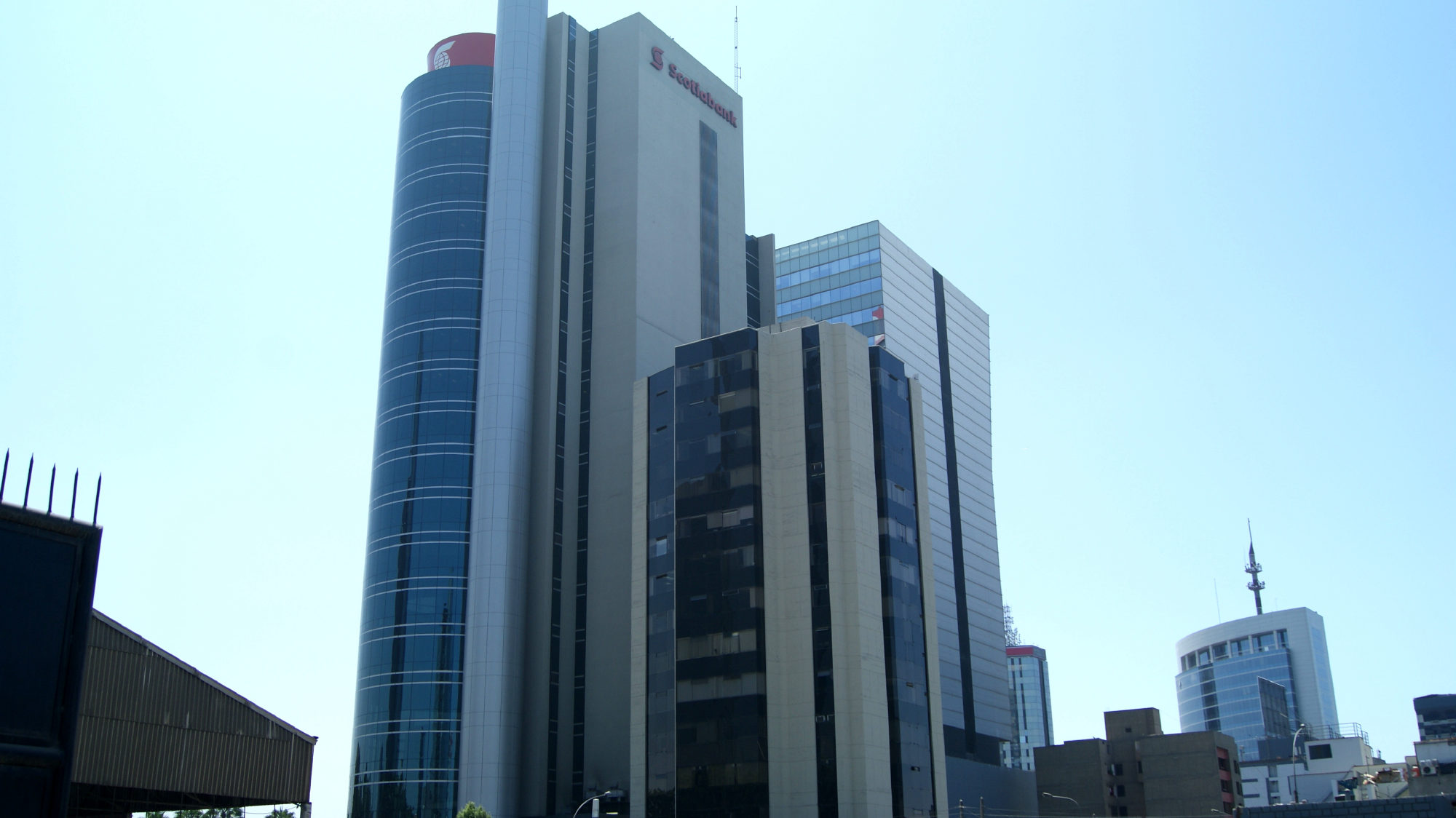 Lima skyline with modern skyscrapers