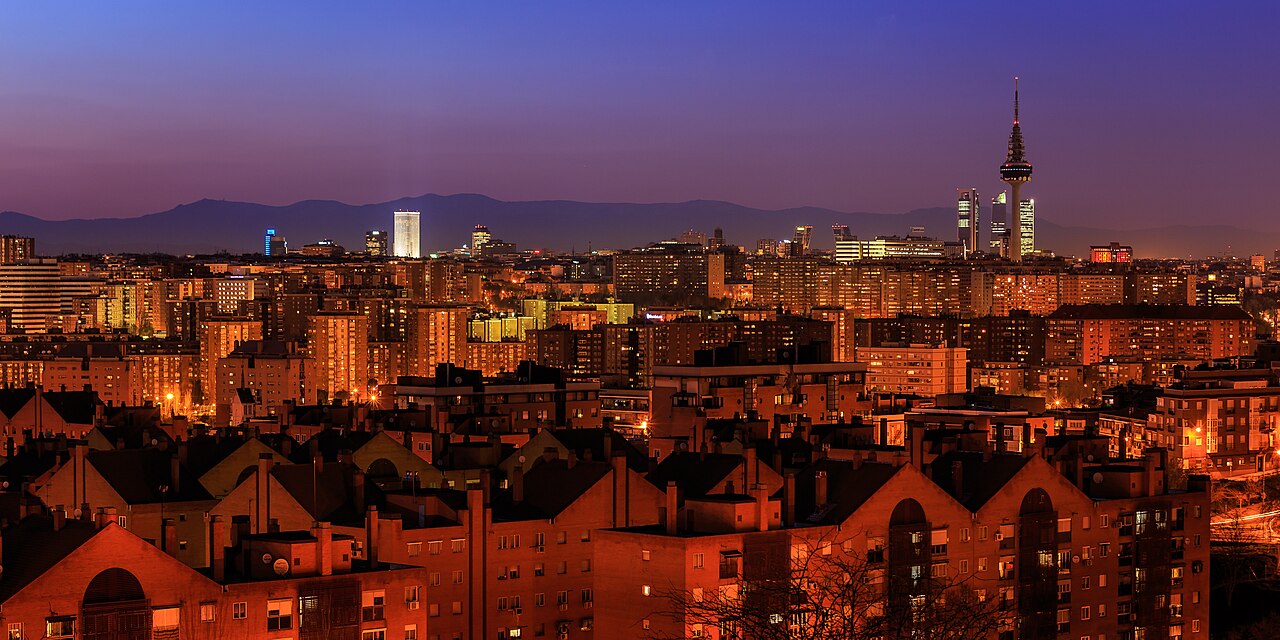 Madrid skyline with Torrespaña, seen from Cerro del Tío Pío